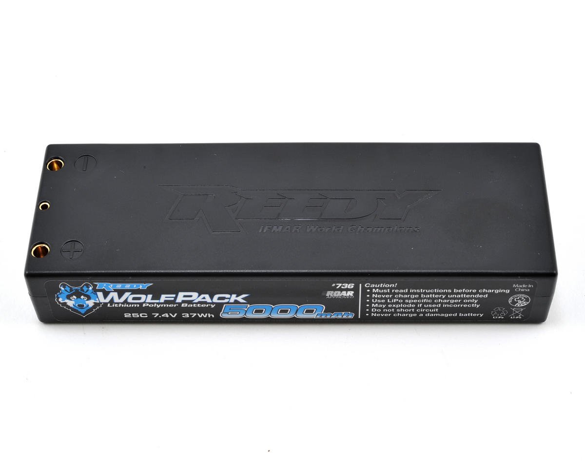 Reedy WolfPack 2S Hard Case LiPo Battery Pack 25C 7 4V 5000mAh