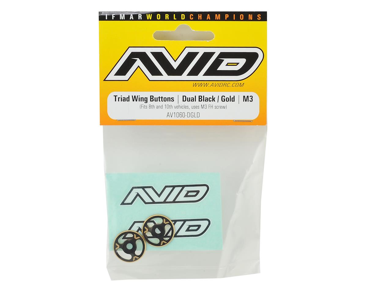 Avid Rc Triad Wing Mount Buttons Black Gold Avd Dgld