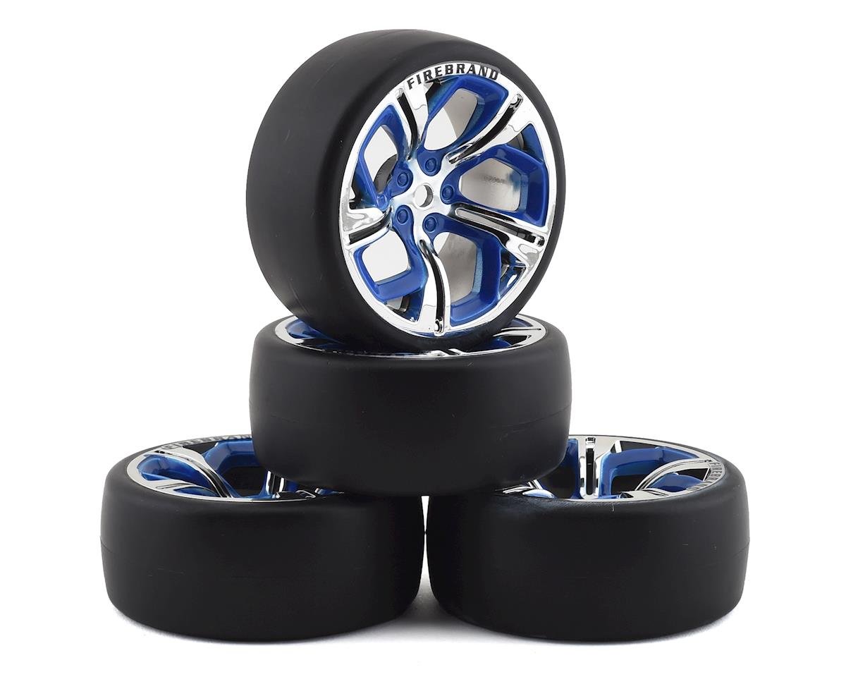 Firebrand Rc Hydra Dsr Pre Mounted Slick Drift Tires Blue Chrome