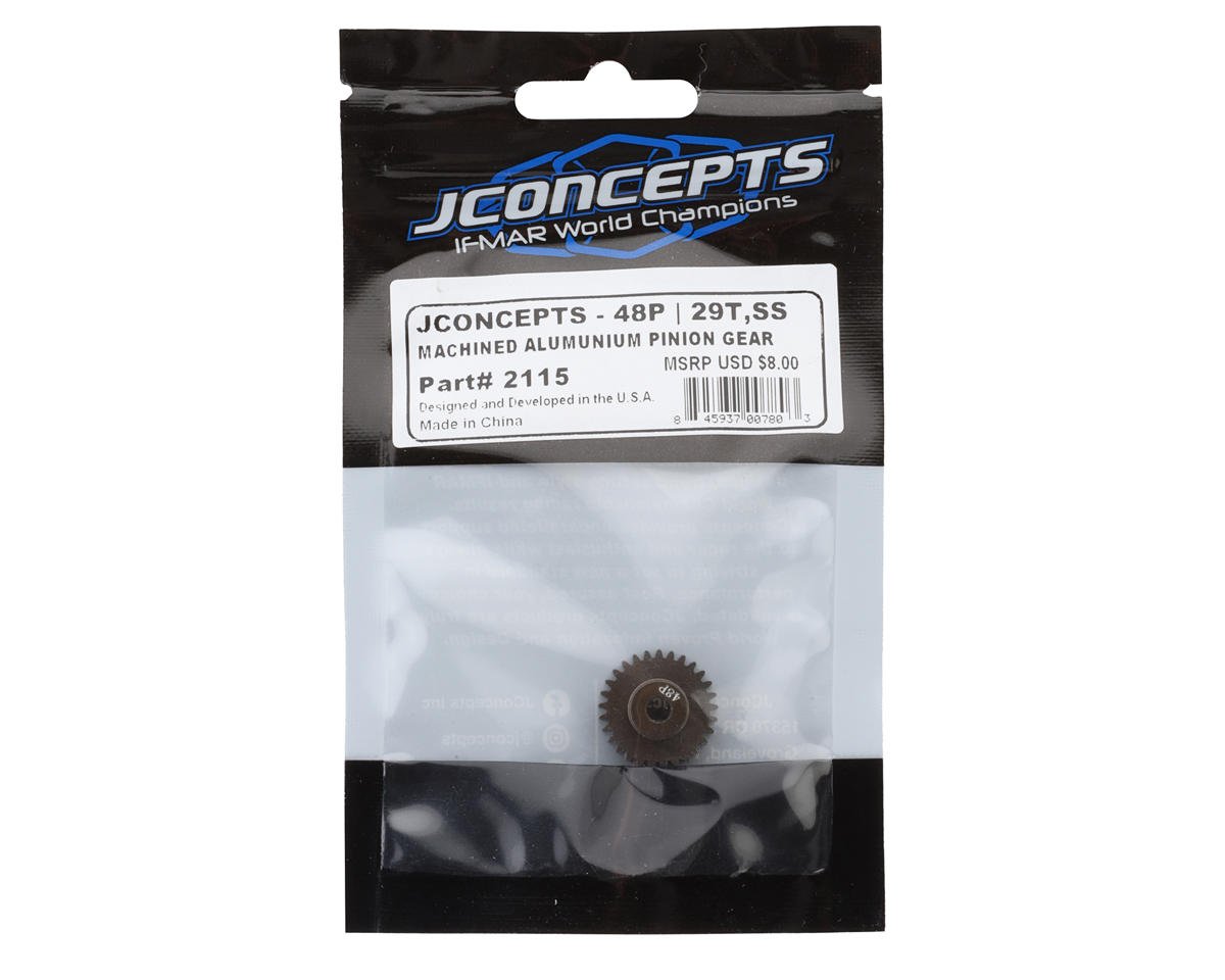 JConcepts 48P CNC Machined Aluminum Silent Speed Pinion Gear 29T