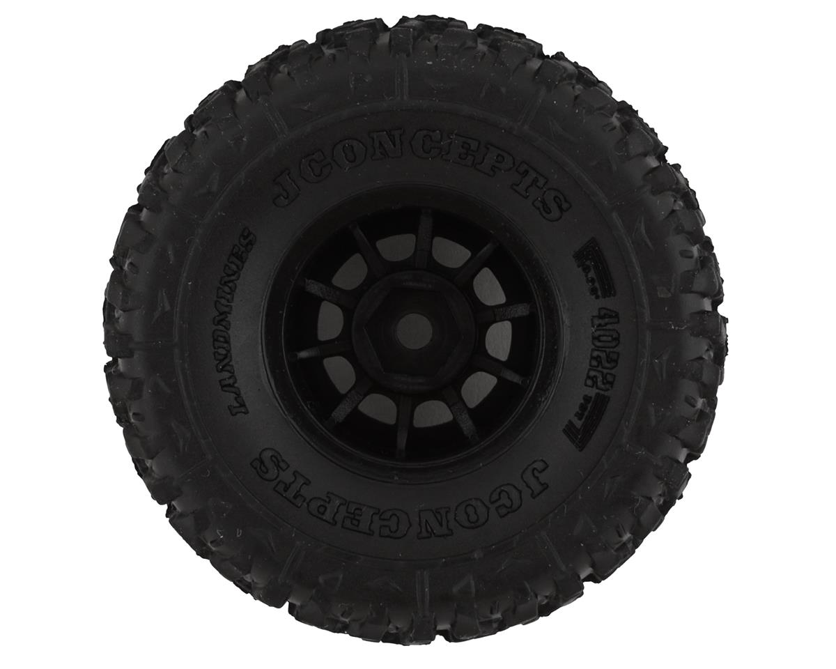 JConcepts Landmines 1 0 Pre Mounted Tires W Hazard Wheel Black 4