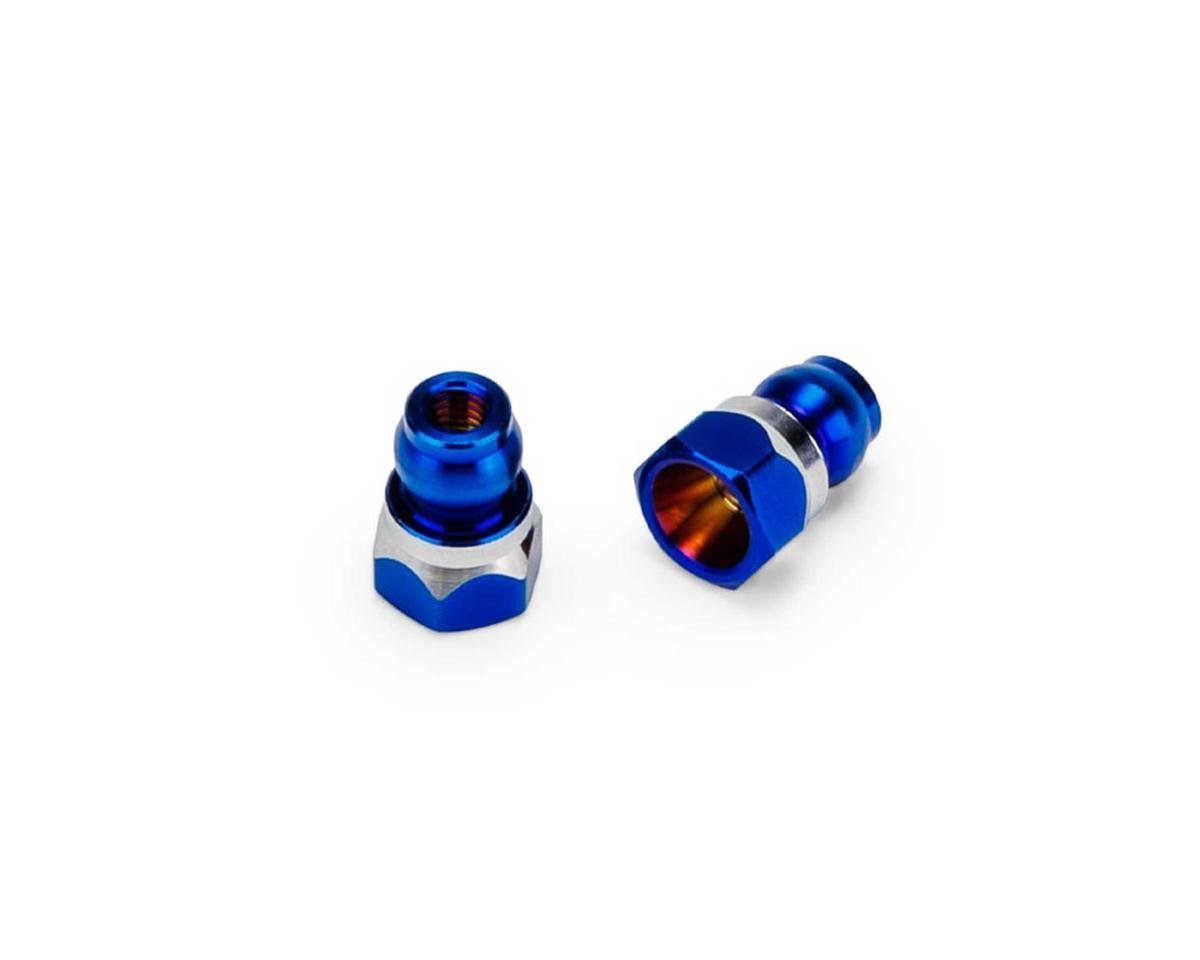 JConcepts RC10B7 B7D 8mm Fin Titanium Front Shock Stand Offs Blue 2