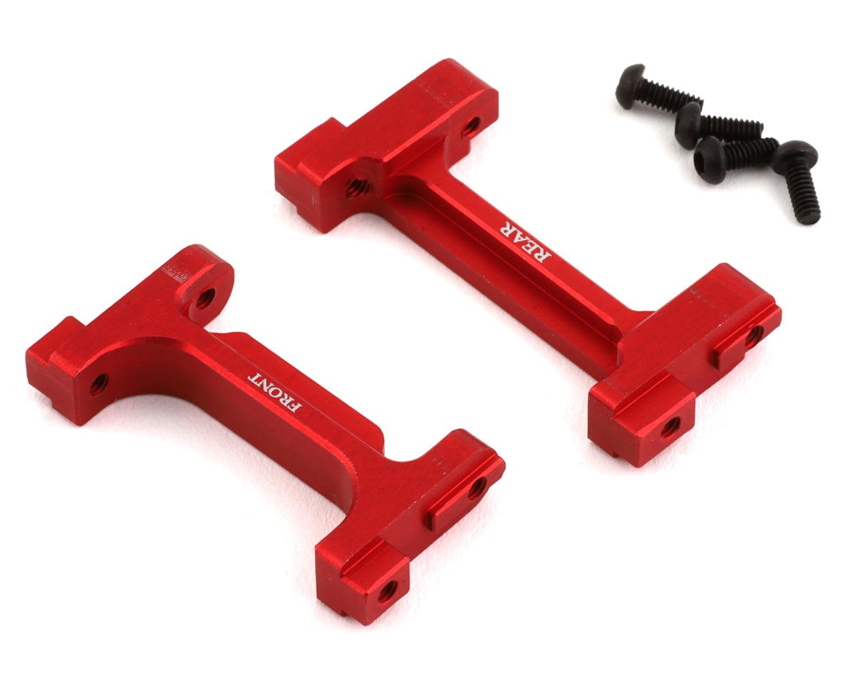 NEXX Racing Aluminum Front Rear Bumper Mounts For Traxxas TRX 4M Red