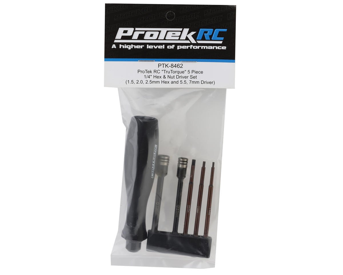 Protek Rc Trutorque Piece Drive Hex Nut Driver Set Ptk