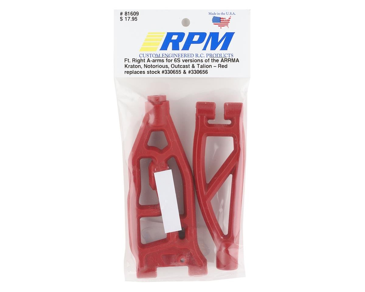 RPM Arrma Kraton Outcast 6S Front Right Upper Lower Suspension Arm