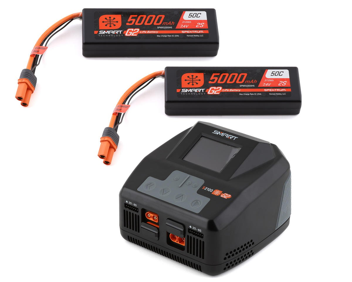 Spektrum RC Smart PowerStage 4S Surface Bundle W 2 Smart G2 2S 50C LiPo