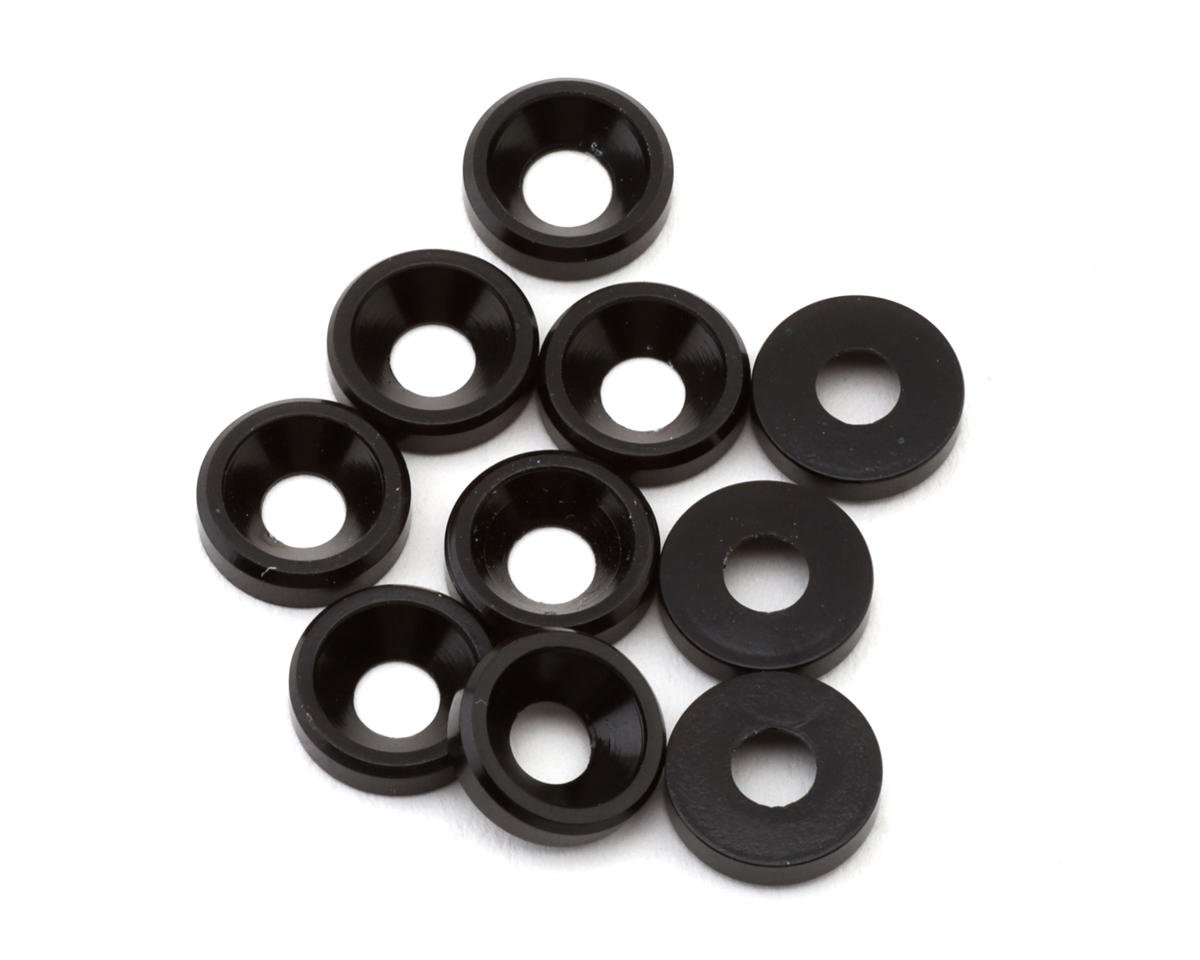 EXcelerate 3mm Countersunk Washers Black 10 XCE 0143 2 AMain