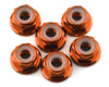 Image 1 for 175RC Lightweight Aluminum M3 Flanged Lock Nuts (Orange) (6)