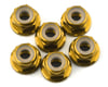 Image 1 for 175RC Lightweight Aluminum M3 Flanged Lock Nuts (Gold) (6)