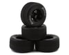 Image 1 for 1RC Racing Pre-Mounted 1/18 Asphalt Late Model Hoosier Tires (Black) (4) (F/R) (Standard)