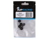 Image 2 for 1UP Racing 4mm Aluminum Flanged Locknuts (Black/Silver) (6)