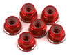 Image 1 for 1UP Racing 3mm Aluminum Flanged Locknuts w/Chamfered Finish (Red) (6)