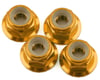 Image 1 for 1UP Racing 4mm Serrated Aluminum Locknuts (Gold) (4)