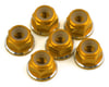 Image 1 for 1UP Racing 3mm Aluminum Flanged Locknuts w/Chamfered Finish (Gold) (6)