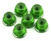 Image 1 for 1UP Racing 3mm Aluminum Flanged Locknuts w/Chamfered Finish (Green) (6)