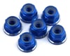 Image 1 for 1UP Racing 3mm Aluminum Flanged Locknuts w/Chamfered Finish (Dark Blue) (6)
