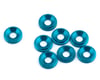 Image 1 for 1UP Racing 3mm LowPro Countersunk Washers (Bright Blue) (8)