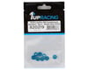 Image 2 for 1UP Racing 3mm LowPro Countersunk Washers (Bright Blue Shine) (8)