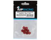 Image 2 for 1UP Racing 3mm LowPro Countersunk Washers (Red) (8)
