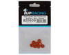 Image 2 for 1UP Racing 3mm LowPro Countersunk Washers (Orange) (8)