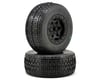 Image 1 for AKA Rebar SC Pre-Mounted Tires (SC6/Slash/Blitz) (2) (Black)