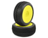 Image 1 for AKA I-Beam 1/8 Buggy Pre-Mounted Tires (2) (Yellow) (Medium - Long Wear)