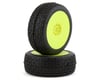 Image 1 for AKA Scribble 1/8 Buggy Pre-Mounted Tires (2) (Yellow) (Super Soft)