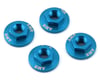 Image 1 for AMR 4mm Aluminum Serrated Flange Nut (Blue) (4)