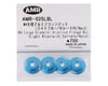 Image 2 for AMR 4mm Aluminum Serrated Flange Nut (Blue) (4)
