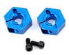 Image 1 for Team Associated 12mm Aluminum Front Clamping Wheel Hex Set (Blue) (2)