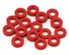 Image 1 for Team Brood 3x6mm 6061 Aluminum Ball Stud Washers Medium Kit (Red) (16)