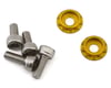 Image 1 for Team Brood 3mm 6061 Aluminum Heatsink Motor Washers w/Screws (Yellow)