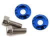 Image 1 for Team Brood M3 Motor Washer Heatsink w/Screws (Blue) (2) (8mm)