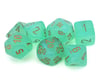 Image 1 for Chessex Borealis® Polyhedral 7-Die Set (Light Green/Gold Luminary™)