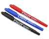 Image 1 for Dirt Racing Dual Tip Permanent Pen Set (Black, Blue, Red)