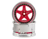 Image 1 for DS Racing Drift Element 5 Spoke Drift Wheel (Pink Face/Chrome Lip/Chrome Rivets)