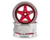 Image 1 for DS Racing Drift Element 5 Spoke Drift Wheels (Pink Face/Chrome Lip/Black Rivets)
