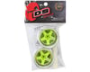 Image 4 for DS Racing Drift Element 5 Spoke Drift Wheel (Green Face/Chrome Lip/Chrome Rivet)
