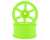 Image 1 for Mikuni Gram Lights 57D 6-Spoke Drift Wheels (Fluorescent Green) (2) (5mm Offset)