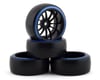Image 1 for Firebrand RC Char D29B Pre-Mounted 2-Piece Slick Drift Tires (4) (Black/Blue)