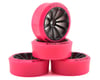 Image 1 for Firebrand RC Switchblade XDR6 5° Pre-Mounted Slick Drift Tires (4) (Black/Pink)