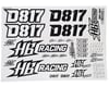 Image 1 for HB Racing D817 Sticker sheet