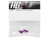 Image 2 for HB Racing Aluminum 0° Two Piece Rear/Front Pivot Block Set (Purple) (2)