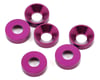Image 1 for HB Racing 3mm Cone Washer (Purple) (6)