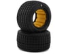 Image 1 for HackFab Losi Mini-B/T 2.0 Haymaker Mini Oval Rear Tires w/Foam Inserts (2) (Super Soft)
