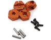 Image 1 for HPI Sport 3 12mm Aluminium Clamp Hex Hub Adaptors (Orange) (4)