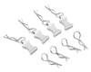 Image 1 for Hot Racing 1/10 Aluminum EZ Pulls w/Body Clips (Silver) (4)