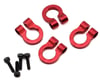 Image 1 for Hot Racing 1/10 Aluminum Tow Shackle D-Rings (4) (Red)
