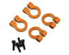 Image 1 for Hot Racing 1/10 Aluminum Tow Shackle D-Rings (Orange) (4)