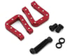 Image 1 for Hot Racing 1/10 Aluminum Monster Flat Tow Shackles (Red) (2)